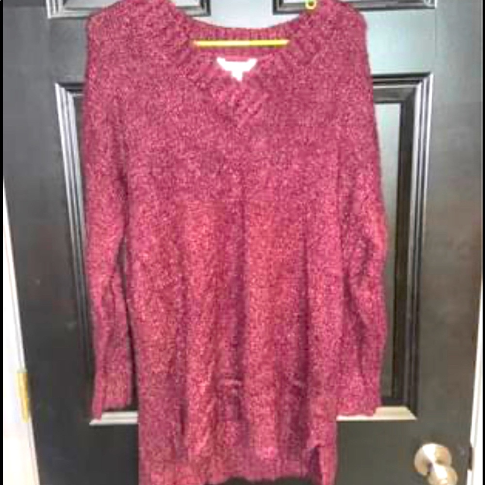 Maroon sweater dress